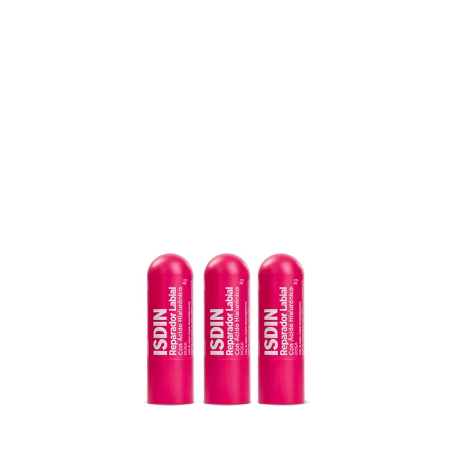 isdin-reparador-labial-rosa-pack-trio-3-sticks-con-cido-hialur-nico image 1