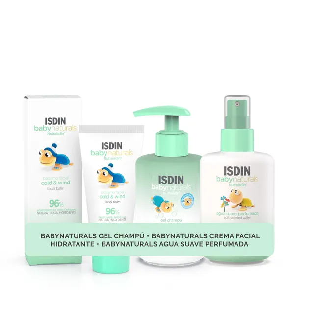 isdin-babynaturals-pack-gel-champ-200-ml-crema-facial-50-ml-agua-perfumada-200-m image 1