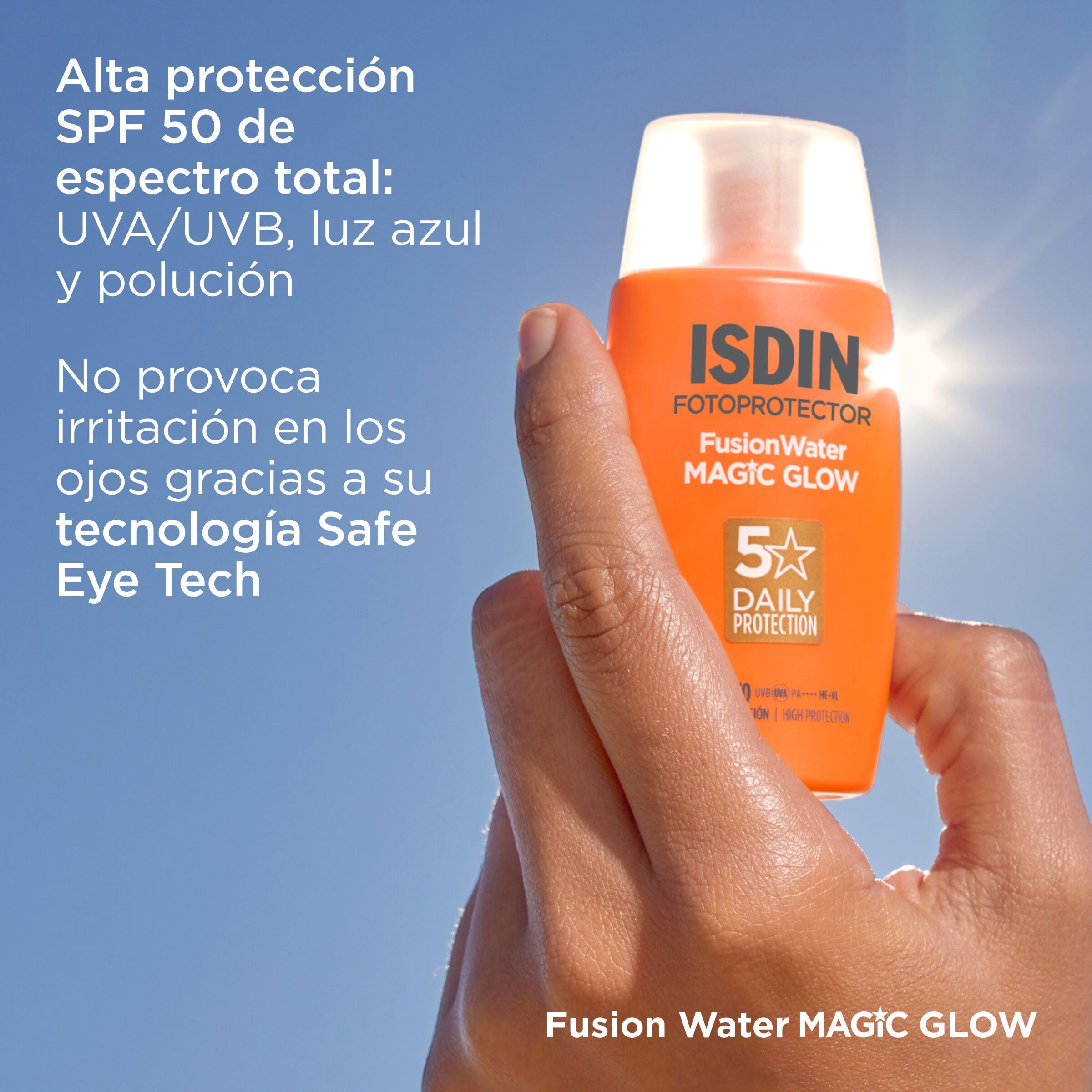 isdin-fusion-water-magic-glow-spf-50-protector-solar-facial-50-ml image 4