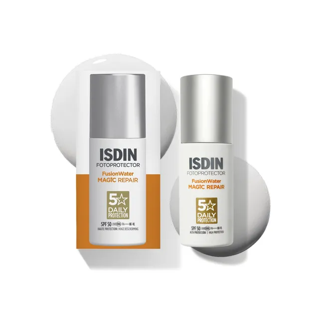 isdin-fusion-water-magic-repair-spf50-protector-solar-facial-50-ml image 1