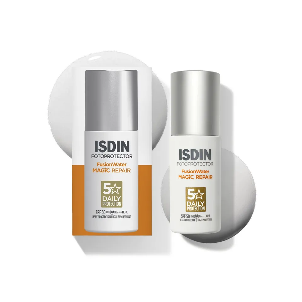 isdin-fusion-water-magic-repair-spf50-protector-solar-facial-50-ml image 1