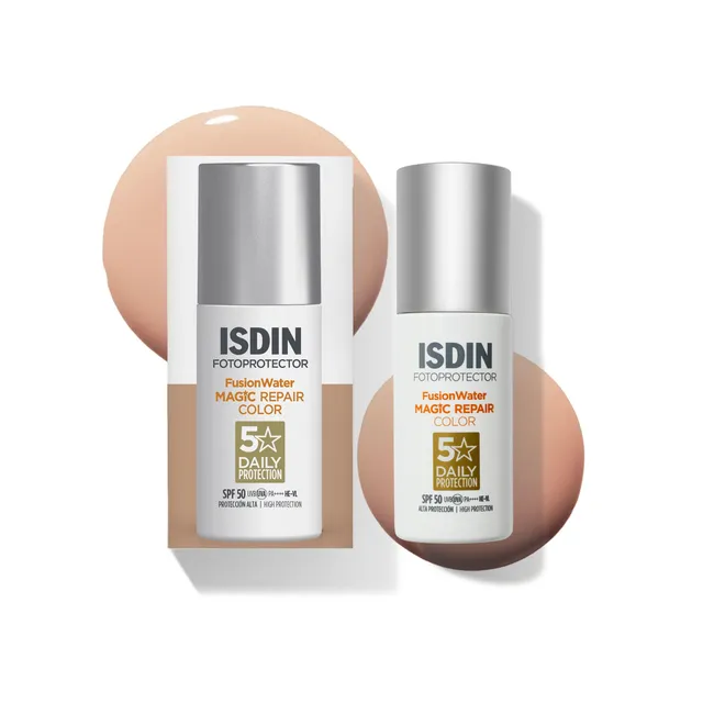 isdin-fusion-water-magic-repair-color-spf-50-protector-solar-facial-con-color-50 image 1