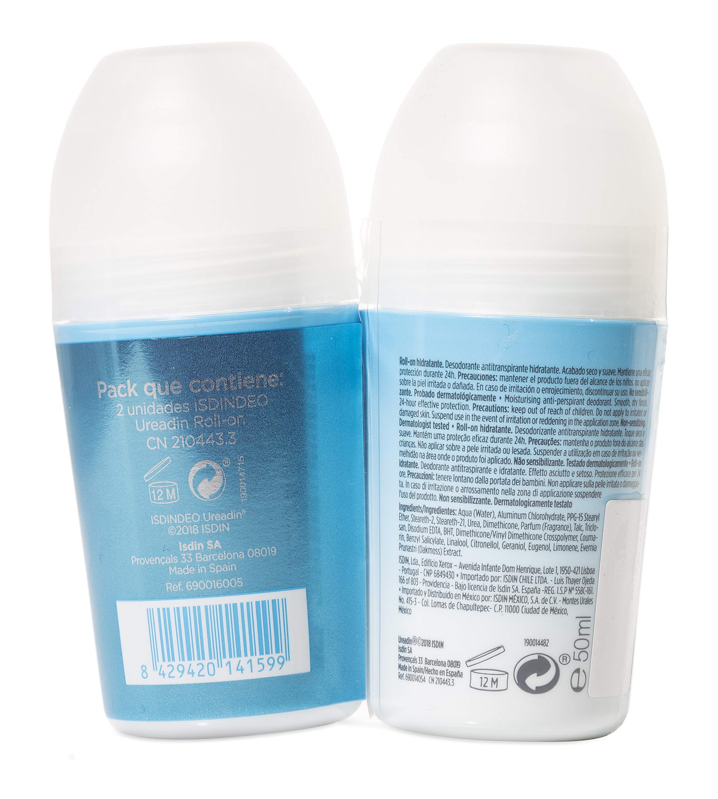 isdin-ureadin-deo-comfort-roll-on-24h-pack-2-x-50-ml image 2