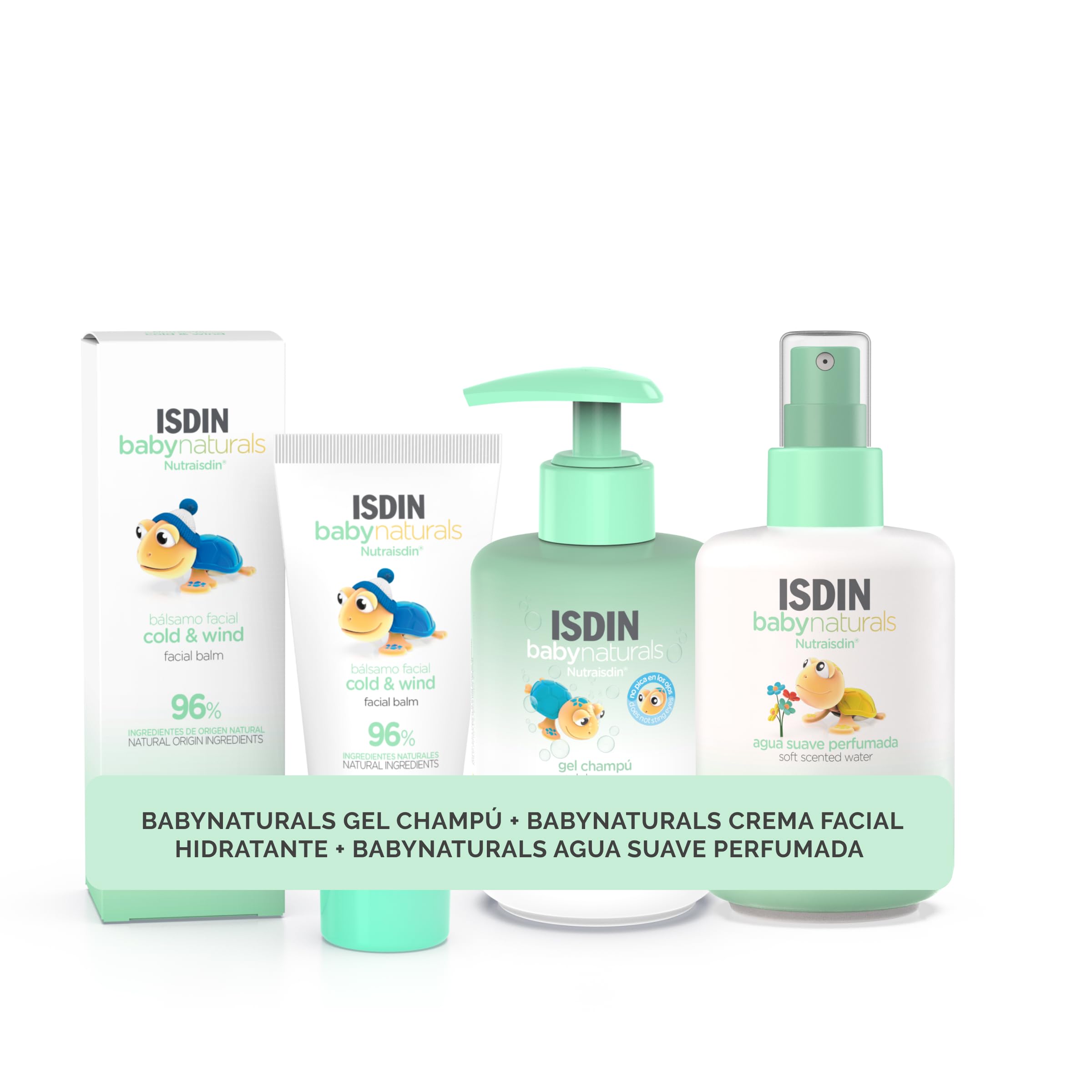 isdin-babynaturals-pack-gel-champ-200-ml-crema-facial-50-ml-agua-perfumada-200-m image 1