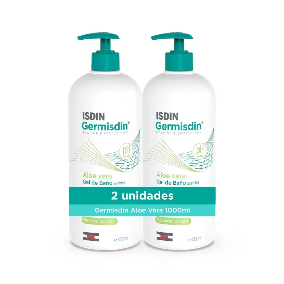 isdin-germisdin-aloe-vera-gel-de-ba-o-syndet-2-x-1-l image 1