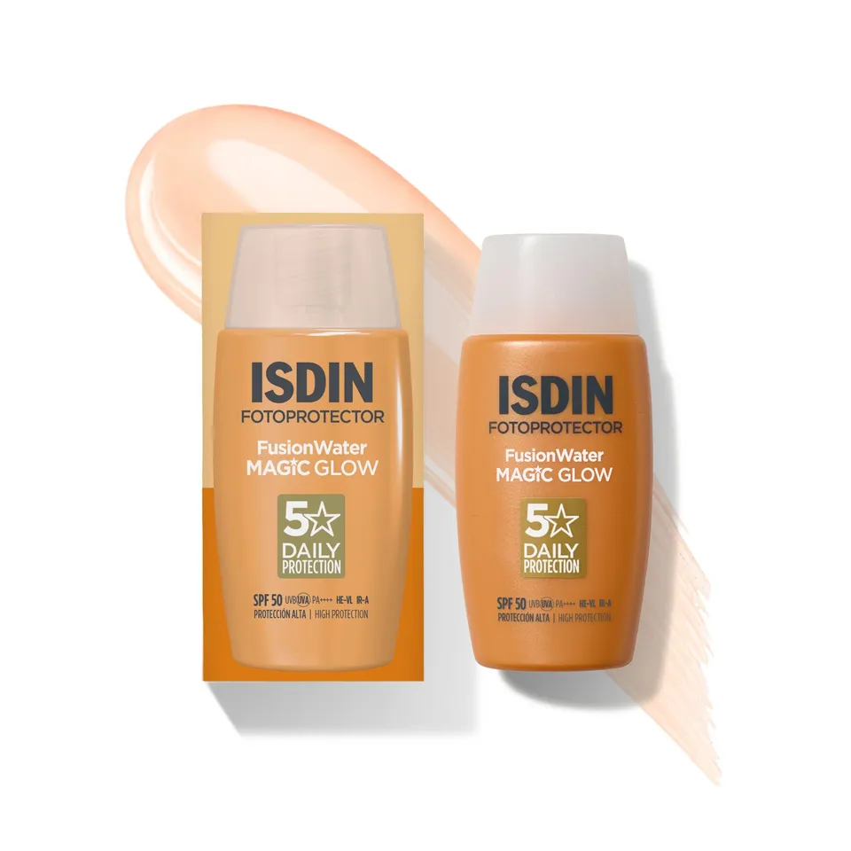isdin-fusion-water-magic-glow-spf-50-protector-solar-facial-50-ml image 1