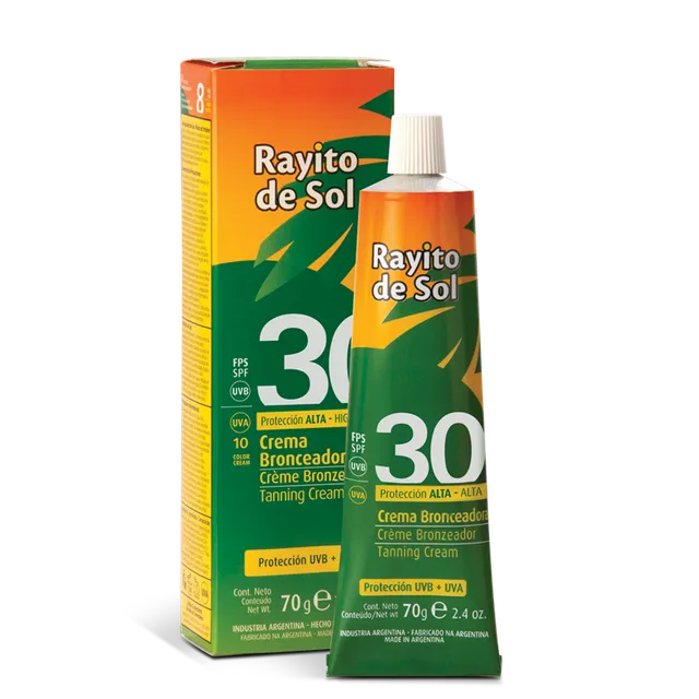 rayito-de-sol-crema-bronceadora-fps-30-70g-efecto-glow image 1