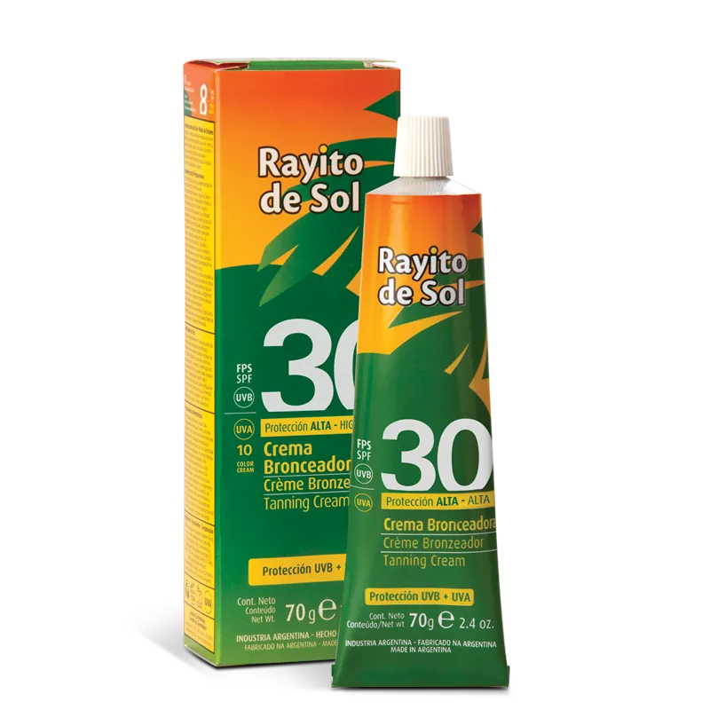 rayito-de-sol-crema-bronceadora-fps-30-70g-efecto-glow image 1